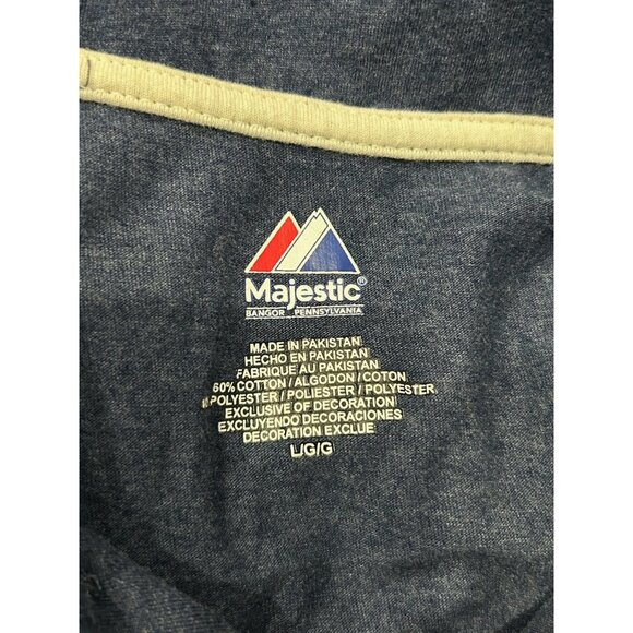 Tampa Bay Rays Majestic Polo Shirt Blue Cotton Polyester Blend Sz Large - Picture 5 of 8